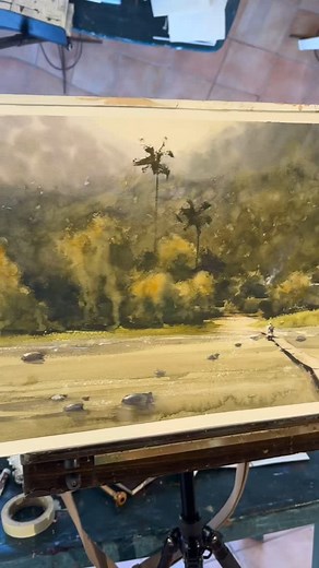 This afternoons demo in Boca de Tomatlan, for the attendees at the Casa de los Artistas- This workshop is hosted by the fine folks at @robertmaslastudios please join me next year in this little corner of paradise in Mexico! | Daniel Marshall