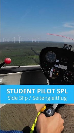 Student Pilot SPL | Glider | Soaring | Segelfliegen: Side Slip | Seitengleitflug #mistral #glider