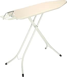 Brabantia Size B Ironing Board (49x15 in) 7 Height Options, Adjustable Steam Iron Rest Holder (Ecru) Non-Slip Feet, Anti-Collapse Child Locks