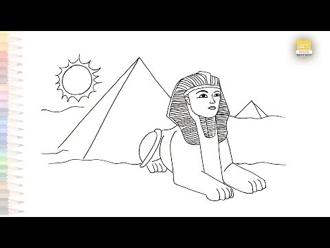 Egyptians drawing pictures | Egypt Sphinx drawings | How to draw Egypt Sphinx step by step