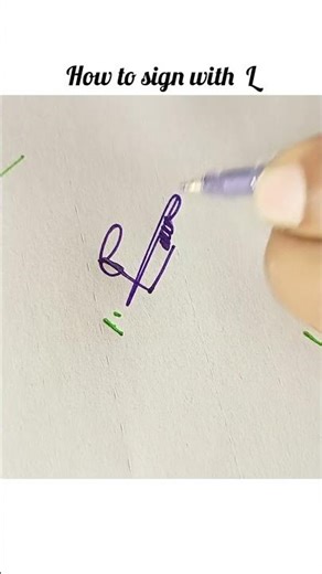 How to sign with 🖊️ L 💖 letter 💕🩷