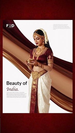 Indian beauty poster design in Adobe Photoshop