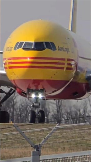 Insane Close-Up of DHL Cargo Plane on Runway ✈️ Massive Aircraft