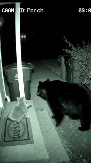 Rule #1 You do NOT wake up the cat The bear learned this the hard way 😴💢 #Cat #Grumpy #Shorts