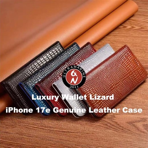 Craftsmanship iPhone 17e Companion: Wallet Lizard Genuine Leather Case