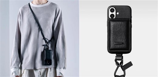 iPhoneも財布もまとめて。革アクセサリでスマートに肩掛け