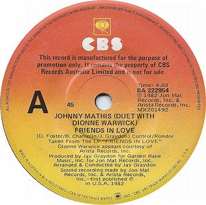 Johnny Mathis and Dionne Warwick - Friends In Love