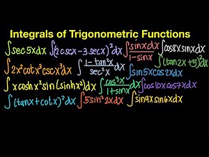 Integrals of Trigonometric Functions (Live Stream)