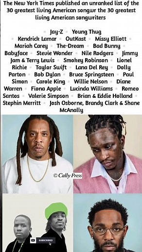 ‎Why The New York Times Got It Right (And Wrong): The 30 Greatest Living Songwriters Ranked