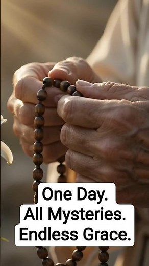 Pray all four Mysteries every Friday and experience the power of the Rosary all day. #rosary #shorts