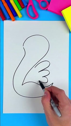 ¡Dibujo divertido de un pato!