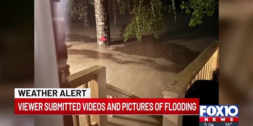 FOX10 Weather App flooded with flood video