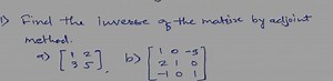 1) Find the inverse of the matrix e by adjoint method.\[\Righ... | Filo