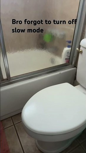 He forgot to turn off slow mode