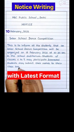 Notice Writing |notice writing class 12#shorts #shortsfeed #exam #noticewriting