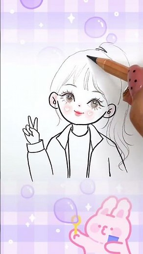 cara menggambar wanita lucu | cara menggambar anime wanita • cara menggambar perempuan