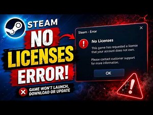 Fix Steam Tools No Licenses Error | Steam Games Won't Launch, Download or Update | 100% Working Fix