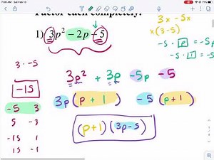 Kuta Tutorial: factoring trinomials (a is greater than 1)