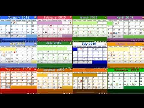 Starfall 2019 Yearly Calendar