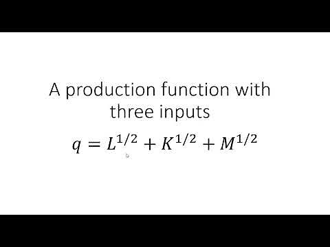 Three Input Production Function: Solve for Cost-Minimizing Input Mix