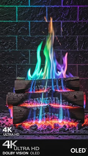 DEEP CRACKLING ASMR FIREPLACE 🔥 4K✨ — REAL FLAMES | 1 HOUR 4K OLED #fireplace #4k #fire #deepsleep