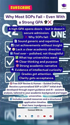 Why Most SOPs Fail | Even With a Strong GPA 🎓❌