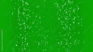 Heavy rain falling on green screen background for weather effect and cinematic video editing