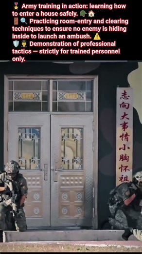 "Mastering Tactical Home Entry in Army Training" #ArmyTraining #TacticalEntry #MilitarySkills #viral