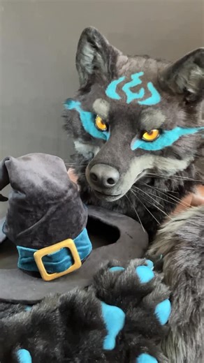 Akela Taka on Instagram: "This realistic wolf fursuit partial is seeking a new realm to roam! Will it be yours? Size-adjustable mask, breathable, fits glasses inside. DM if interested ☺️ #halloween #cosplay #costume #fursuitmaker #furry #wizard #witch"