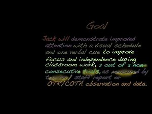 Goal Writing Basics: Recipe for Success (School-Based Occupational Therapy)