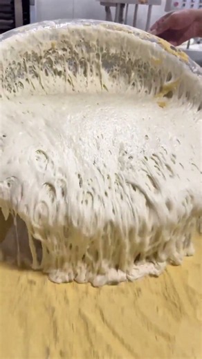 Dough Pouring Process | Steamed Bun (Bao) Dough Production
