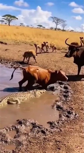 Crocodile 🐊 attack on cow cube 🐄 in pool 🏊 #wildlifeentertainment#animals#wildliferescue #wildlife