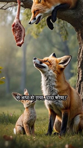 Clever Fox vs Foolish Crow 🧠🔥 | Animal Short Story#shorts