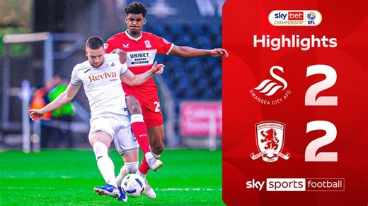 Swansea City 2-2 Middlesbrough: Tommy Conway penalty earns Boro a point but they fail to retake second spot