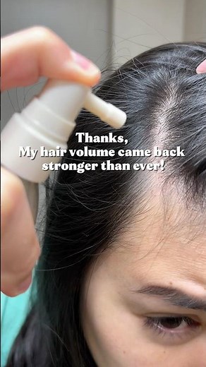 Trying the Rosemary Root Enhancer of Aromatica🌿increased my hair volume and helped with itchy scalp