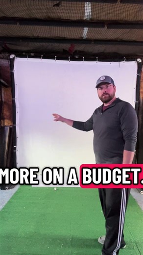 DIY Golf Impact Screen - comment for more information about my impact screen. Highly recommend a golf sim in the garage during the offseason! #diy #golfsimulator #golf #trending