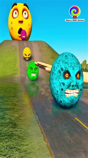 Big & Small Moon Monster Cars vs Giant Massive Hand Slap 😂 in BeamNG.drive - Alloca BNG Games