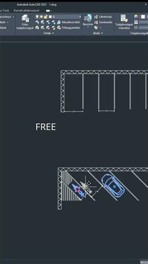 AutoCAD Parking Layout (Free CAD Blocks) #cadblocks #autocadtips