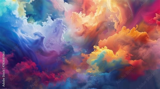 Bold splashes of vibrant tones creating an ethereal explosion of color. Stock Video