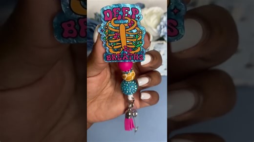 Beaded badge reels #badgereels #smallbusiness #scrubcaps