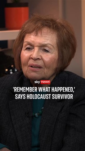 On Holocaust Memorial Day and the 81st anniversary of the liberation of Auschwitz, Holocaust survivor Janine Webber asks that everyone remembers what happened. | Sky News