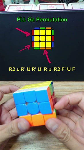 Very cool PLL Ga Fingertricks #hntcubing #rubik