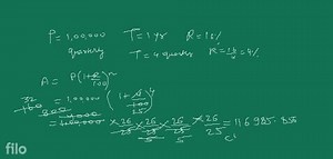 Find the compound interest and amount on ₹ 100000 for 1 years a... | Filo