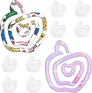 10 Pack Acrylic Sublimation Paper Clips, Clear Jumbo Blank Heat Transfer Clips for DIY Home Gift Crafts Supplies for Design Office, Classroom Supplies (Apple)