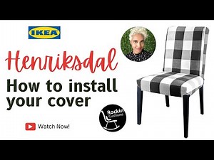 How to Install Slipcovers on IKEA Henriksdal Chairs | Black Check Print & More