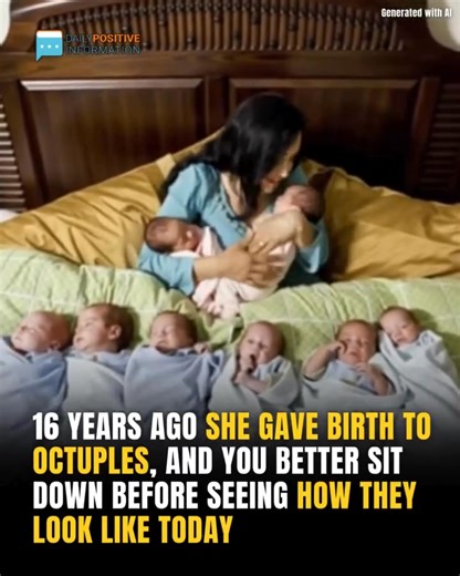 Now that they are 16 years old: Here’s how the world’s first surviving octuplets and their mother look like today 👀 See 👇 | TrulyMind Stories
