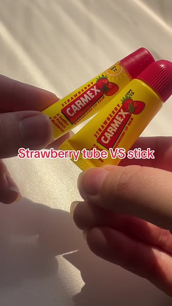 Carmex Strawberry Lip Balm: Tube vs Stick Comparison