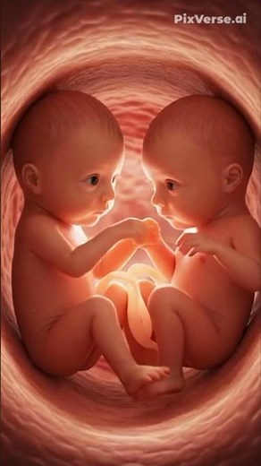 Twin Fetal Development in 3D — Medical CGI Visualization (Educational)