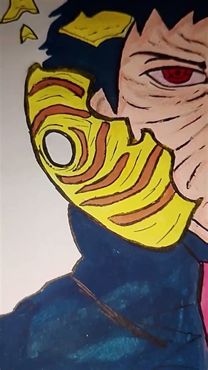 how to drawing obito Uchiha#anime #Naruto one famous character#drawing #art #obitouchiha 💔❤️‍🩹🥀🌒