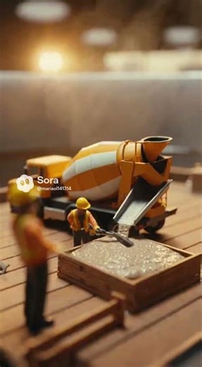 Tiny construction workers building a city inside a coffee mug?!#tiny #tinycity #coffee #building